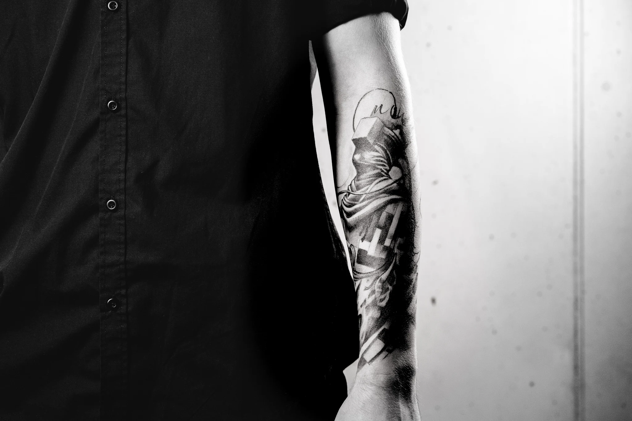 Maske – Tattoo von René Ghavami, Unterarm